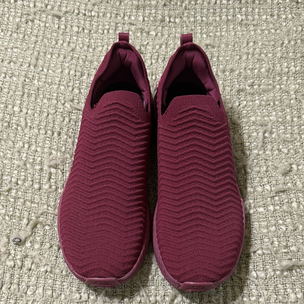 APL Burgundy Slip-On Sneakers - Techloom traveler